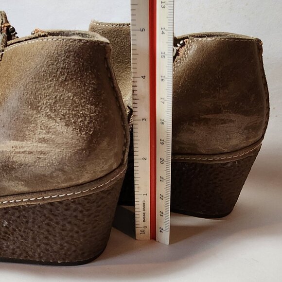 Olukai Humu Distressed Wedge Booties - Picture 3 of 9